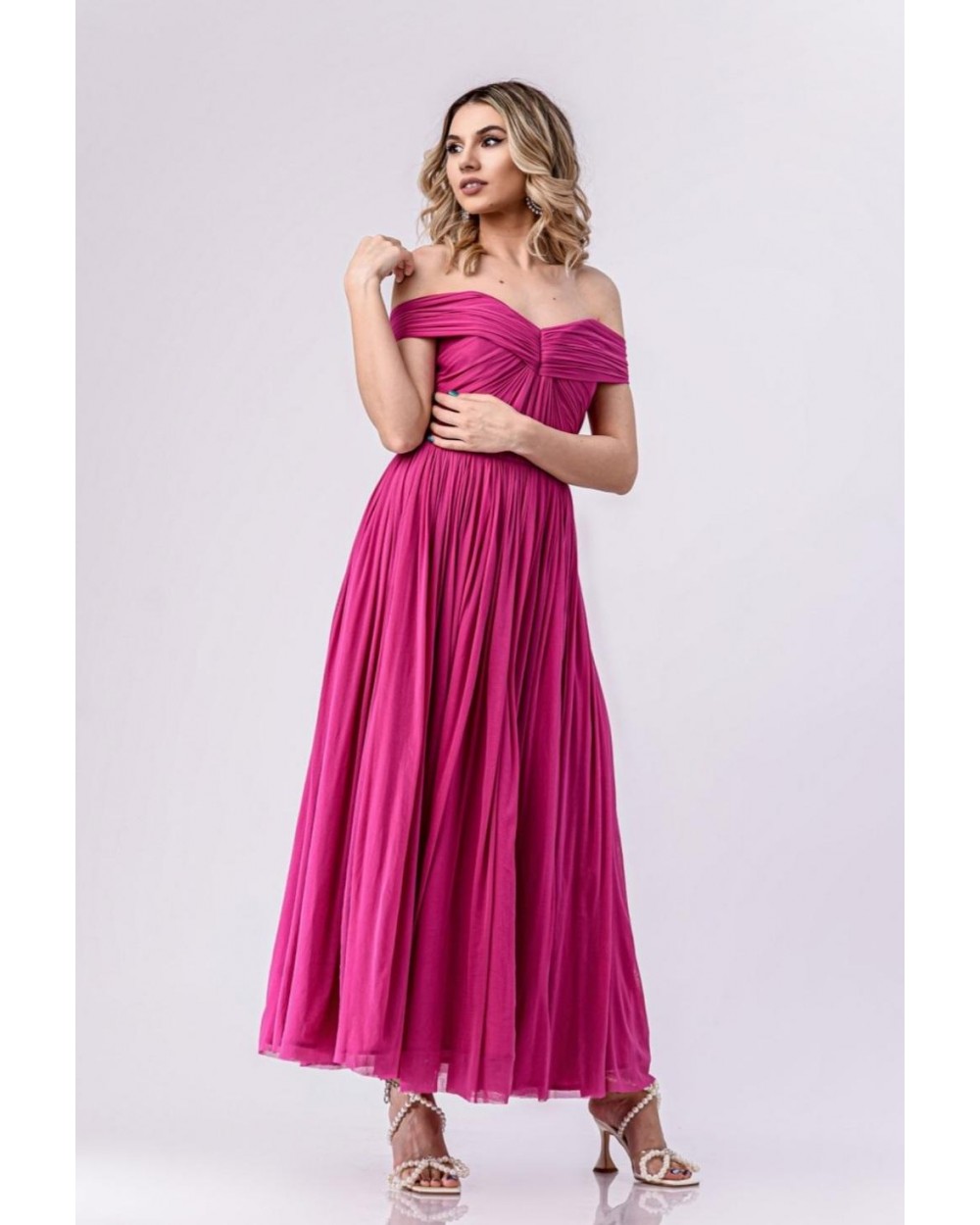 More than anything Apparently commitment ROCHIE MIDI DE OCAZIE DIN TULLE PLISAT CORALIA